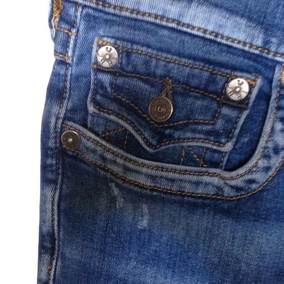 True Religion Distressed Ricky Flap Shorts Relaxed Straight 30 - Picture 3 of 7